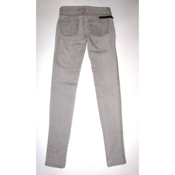 Tripp Nyc Gray Zipper Skinny Jeans Juniors Sz0 - Picture 2 of 8